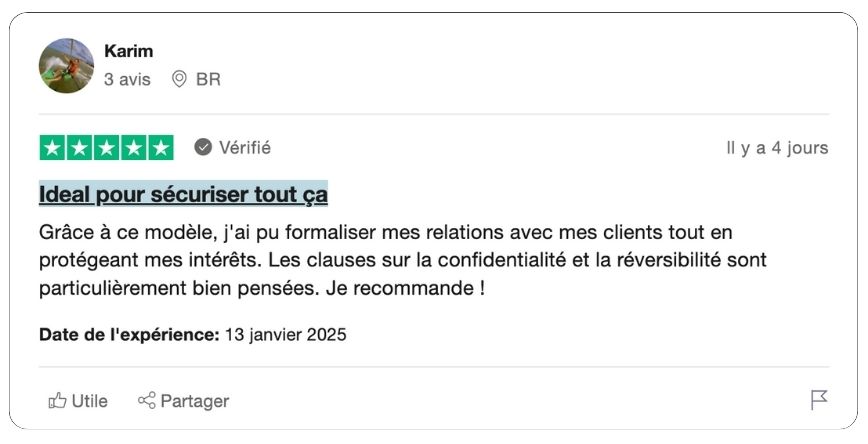 modèle de contrat SaaS