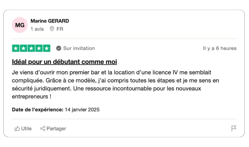 modèle de contrat de location licence 4