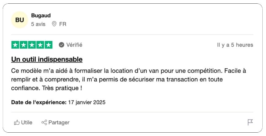 modèle de contrat de location d'un van chevaux