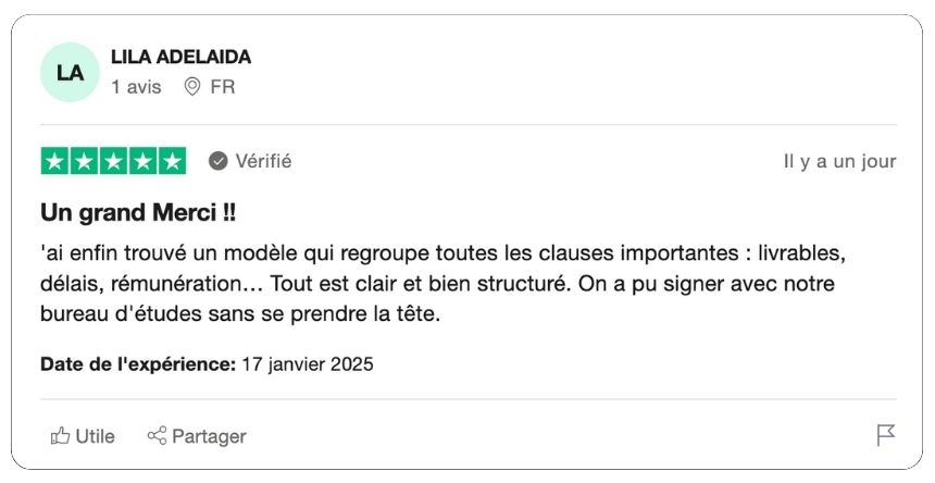 modèle de contrat de bureau d'études