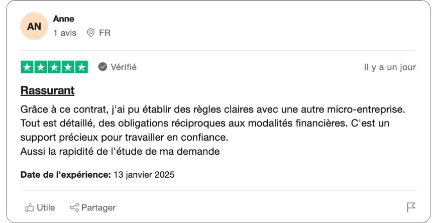 modèle de contrat de collaboration entre deux entreprises individuelles