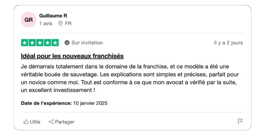 modèle de contrat de franchise