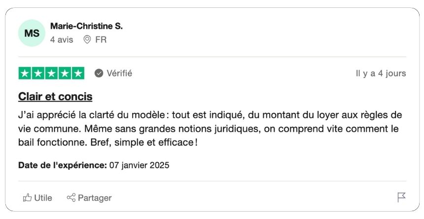 modèle de contrat de location de chambre meublée chez l'habitant