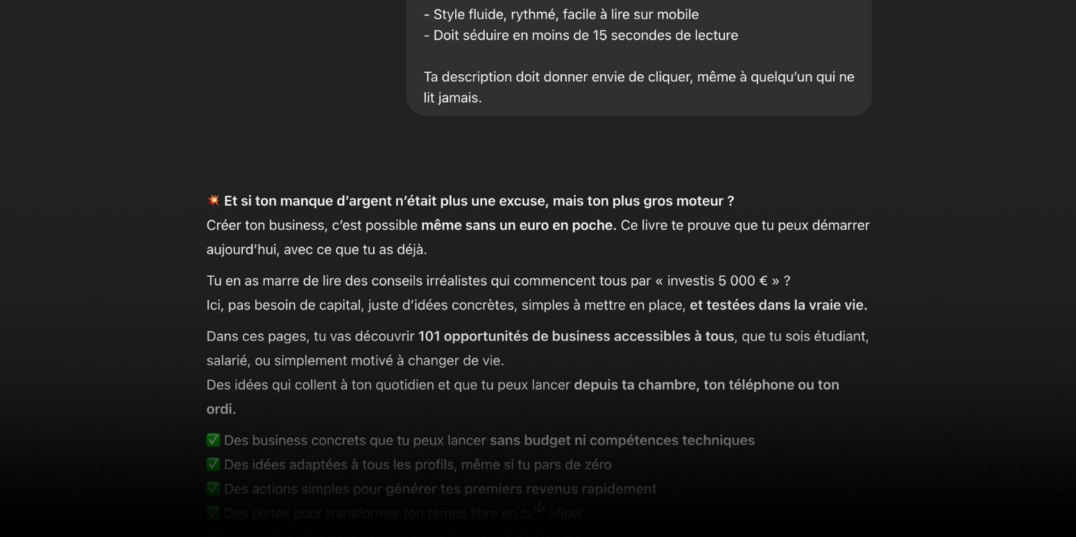 prompts écrire un livre